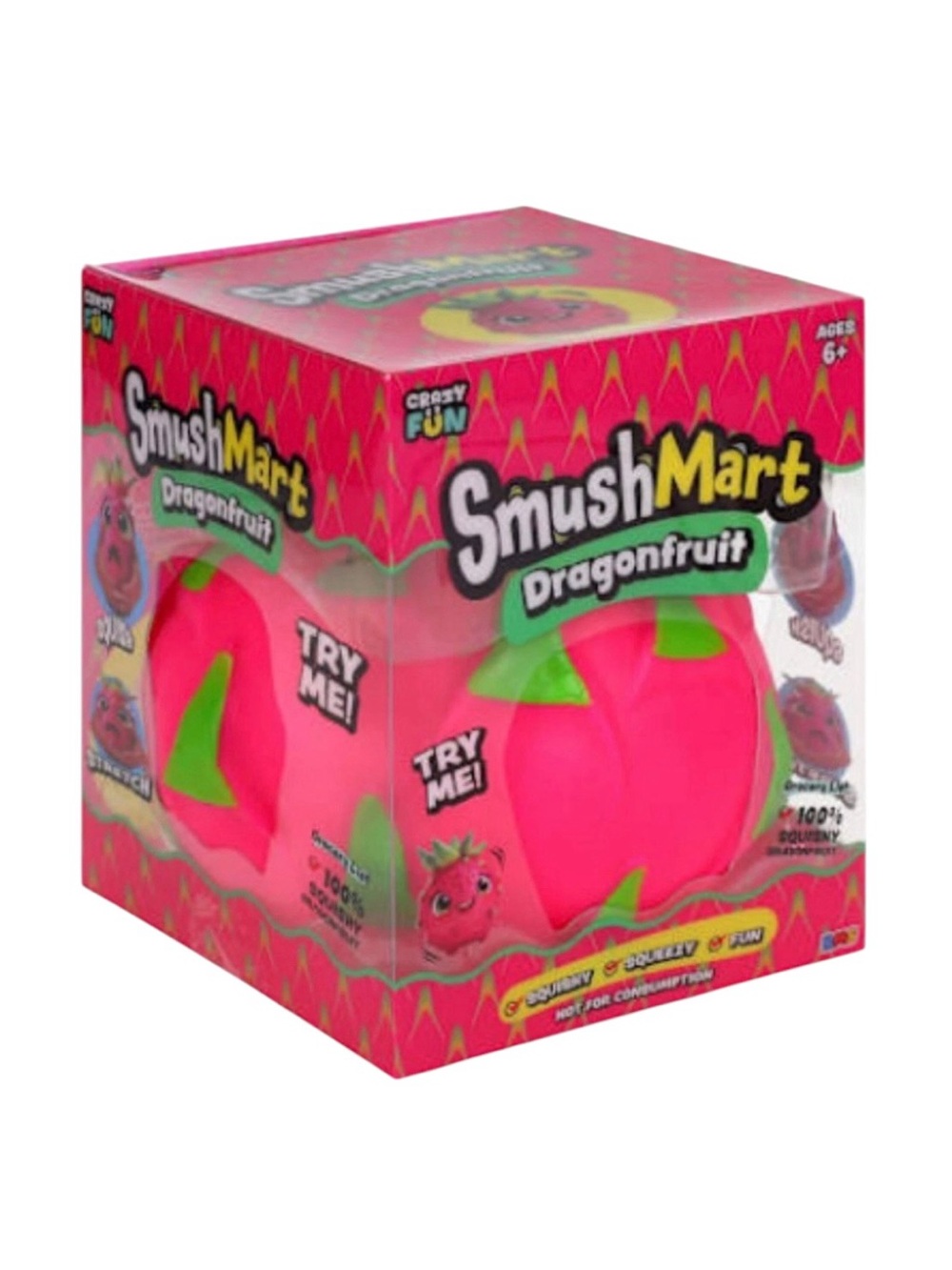 Smush Mart Squishy Dragon Fruit JUMBO VIRAL SQUISHY 6” RMS USA Crazy Fun